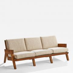 A Brandt Ranch Oak Sofa Fabric in Oak USA 1950s - 4767714