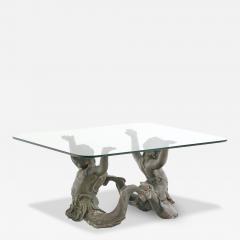 A Bronze Glass Coffee Table 20th C Thailand  - 4333231