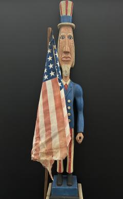 A CARVED AND PAINTED FIGURE OF UNCLE SAM CIRCA 1876 - 4140424