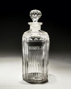 A CUT ENGRAVED LIQUEUR BOTTLE - 3787904