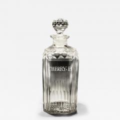 A CUT ENGRAVED LIQUEUR BOTTLE - 3789365