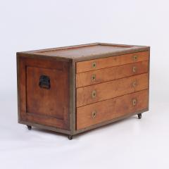 A Campaign chest of drawers American 1940s  - 2240336