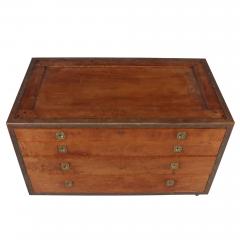 A Campaign chest of drawers American 1940s  - 2240338