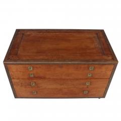 A Campaign chest of drawers American 1940s  - 2240338