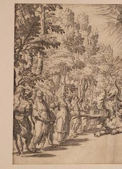 A Carracci Engraving titled Apollo and the Python 1589 Florence Italy  - 3818527