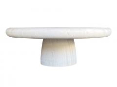 A Carved French Limestone Round Coffee Cocktail Table - 3480645