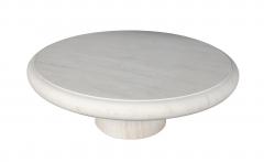 A Carved French Limestone Round Coffee Cocktail Table - 3480646