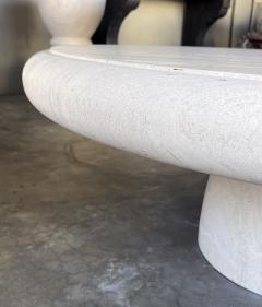 A Carved French Limestone Round Coffee Cocktail Table - 3480648