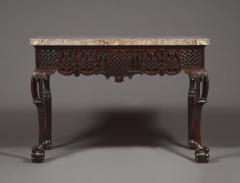 A Carved George II Cuban Mahogany Side Table Of Predominantly Gothic Taste - 1908563