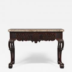 A Carved George II Cuban Mahogany Side Table Of Predominantly Gothic Taste - 1909611