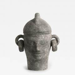 A Ceramic Face Pot - 3592286