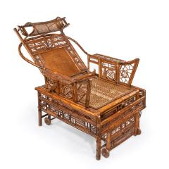 A Chinese Export Brighton Pavilion bamboo adjustable day bed - 1682489