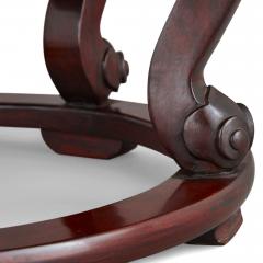 A Chinese cloisonn enamel inset circular carved hardwood pedestal - 3045662