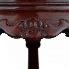 A Chinese cloisonn enamel inset circular carved hardwood pedestal - 3045663