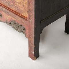 A Chinoiserie red lacquered wardrobe 19th C  - 4227037