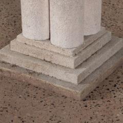 A Cluster column cast stone antique garden patio coffee table C 1940  - 2689818