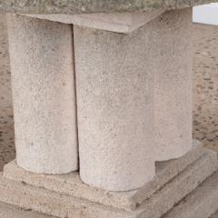 A Cluster column cast stone antique garden patio coffee table C 1940  - 2689819