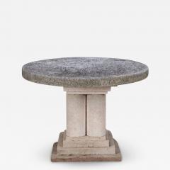 A Cluster column cast stone antique garden patio coffee table C 1940  - 2691517