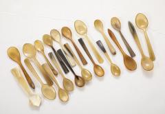 A Collection of Carved Horn Teaspoons - 3605759
