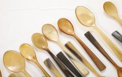 A Collection of Carved Horn Teaspoons - 3605762
