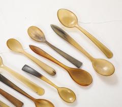 A Collection of Carved Horn Teaspoons - 3605764
