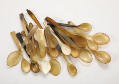 A Collection of Carved Horn Teaspoons - 3605765