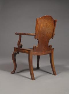 A Cuban Mahogany Armchair The Back In The Form Of A Paper Scroll - 1306323