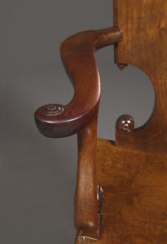 A Cuban Mahogany Armchair The Back In The Form Of A Paper Scroll - 1306327