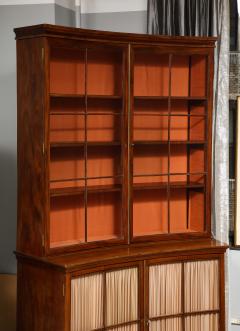 A Curved French Walnut Biblioth que One of Two  - 3152428