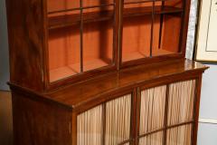 A Curved French Walnut Biblioth que One of Two  - 3152433