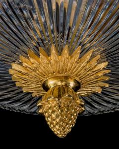 A DIAMOND CUT EDWARDIAN BOWL LIGHT - 4513178
