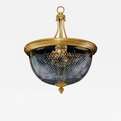 A DIAMOND CUT EDWARDIAN BOWL LIGHT - 4513743