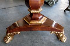 A Danish Late Empire Oval Tripod Center Table with Scrollwork Inlay - 200674