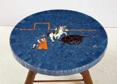 A Danish Tile top and Oak Side Table Circa 1940 1950 - 1996678