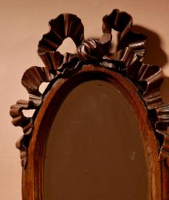 A Decorative Carved Oak Oval Mirror Louise seize Style circa 1900 - 3328024