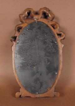 A Decorative Carved Oak Oval Mirror Louise seize Style circa 1900 - 3328033