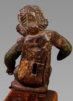 A Delightful 17th Century Spanish Polychrome Carving of A Child - 836847