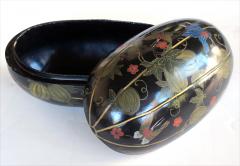 A Delightful Japanese Black Lacquered Gourd Form Box - 191095