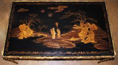 A Diminutive 19th Century Chinoiserie Black Lacquered Panel - 3656495