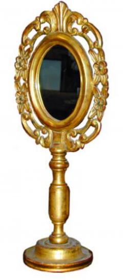 A Diminutive Giltwood Standing Mirror - 3340354