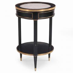 A Directoire style ebonized and bronze mounted marble top table C 1940  - 4120796
