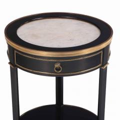 A Directoire style ebonized and bronze mounted marble top table C 1940  - 4120798