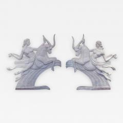 A Dramatic Pair of American Art Deco Plaster Relief Panels - 612413