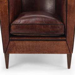 A Dutch Art Deco leather club chair C 1940  - 4231084