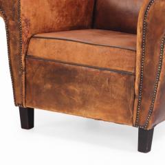 A Dutch Art Deco leather club chair C 1940  - 4278137