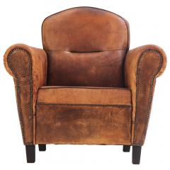 A Dutch Art Deco leather club chair C 1940  - 4278139