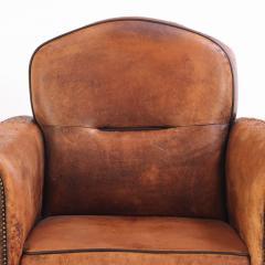 A Dutch Art Deco leather club chair C 1940  - 4278140