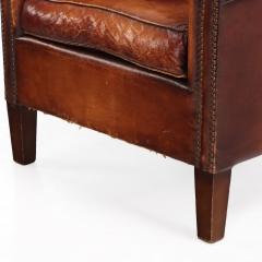 A Dutch Art Deco style Leather Club Chair C 1950  - 4598226