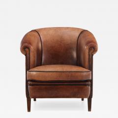 A Dutch Art Deco style Leather Club Chair C 1960  - 4598240