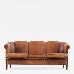 A Dutch Art Deco style Leather Sofa C 1960  - 4372380
